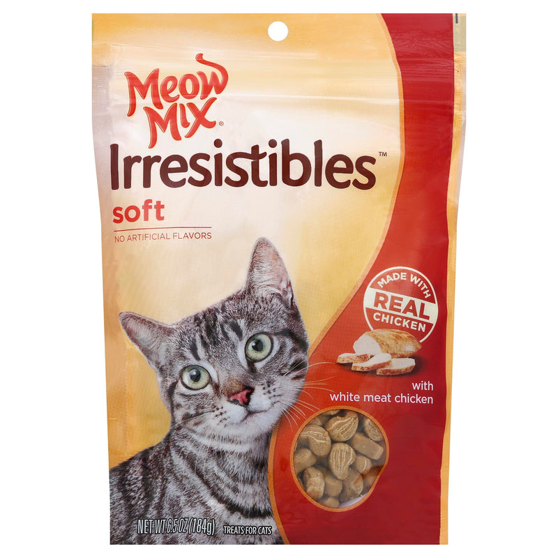 Meow Mix Irresistibles Soft Chicken Cat Treats, 6.5 oz