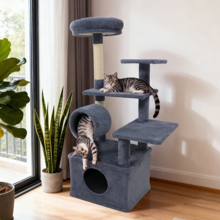 48-inch Cat Tree with Condo & Padded Perch