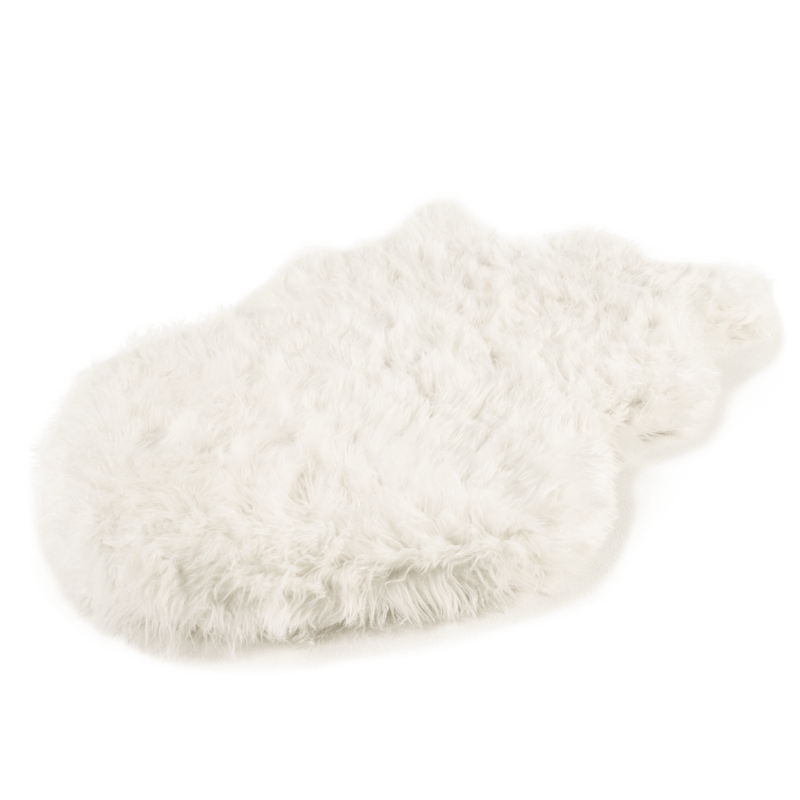 PupRug by Paw.com® Faux Fur Orthopedic Dog Bed - Curve Polar White