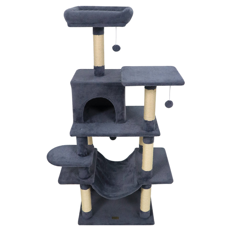 58-Inch Multi-Level Plush Cat Tree