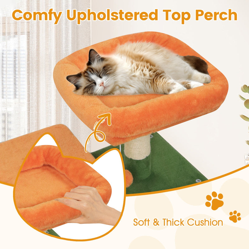 58-Inch Multi-Level Plush Cat Tree