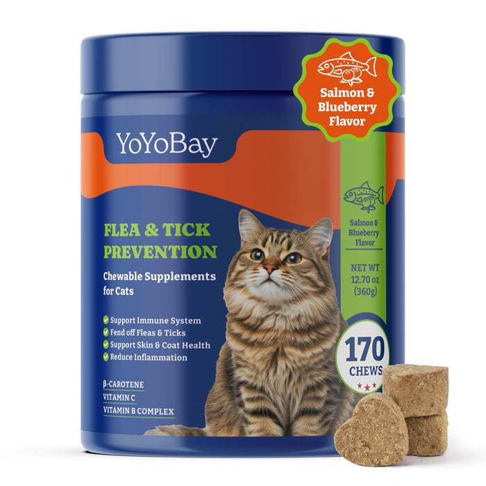 YoYoBay Cat Wellness Soft Chews, Salmon & Blueberry, 170 Count