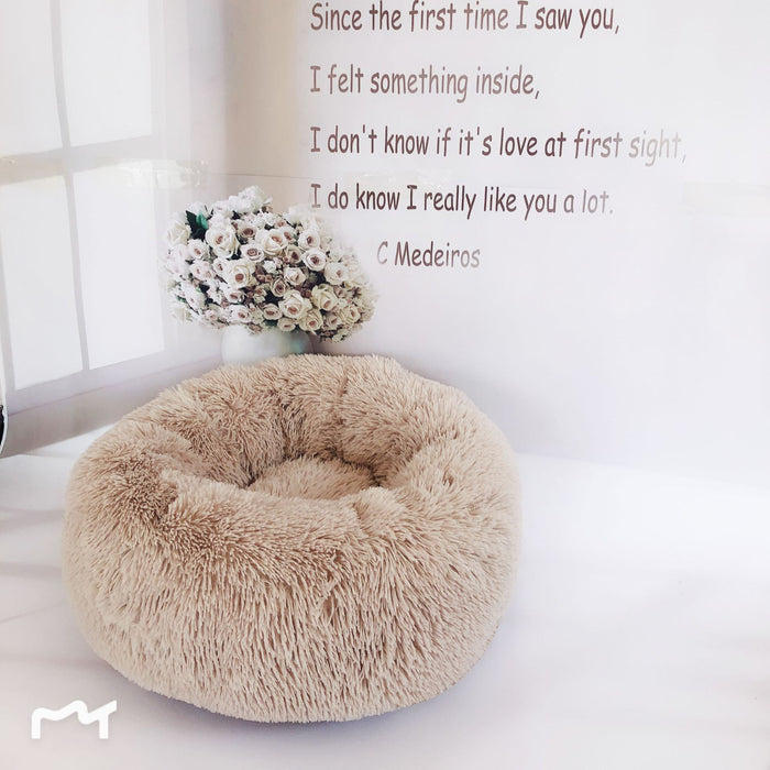 Plush pet bed