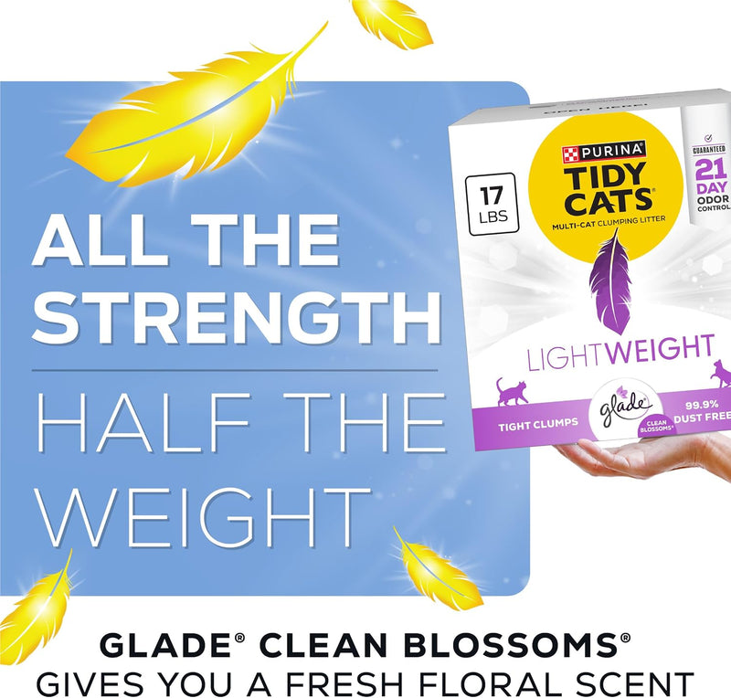 Purina Tidy Cats LightWeight Glade Clean Blossoms Litter, 17 lb