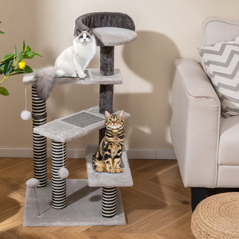 93 cm Cat Tree with Sisal & Jute Scratching Posts