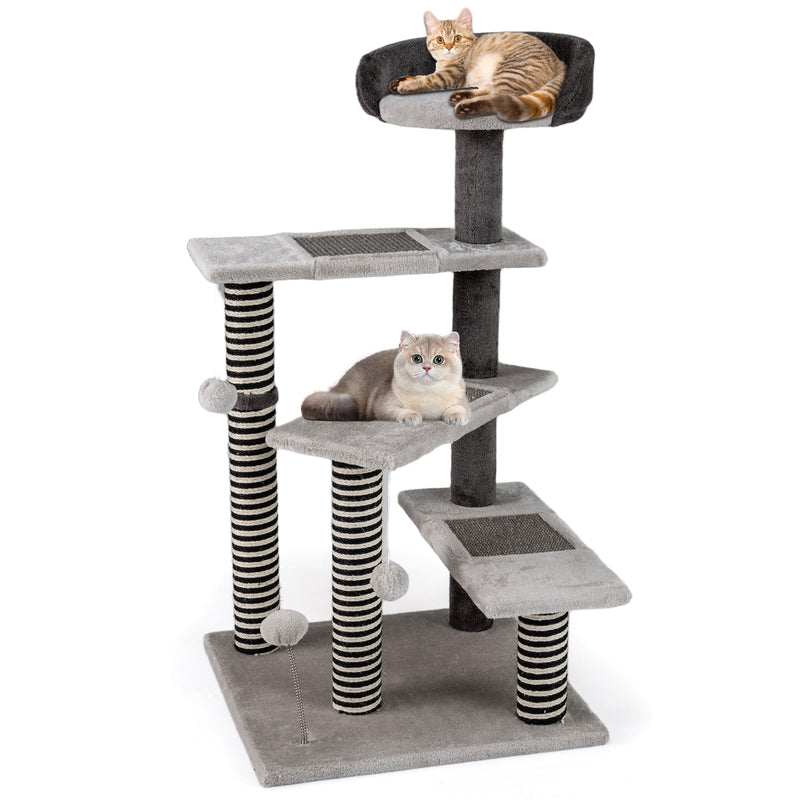 93 cm Cat Tree with Sisal & Jute Scratching Posts