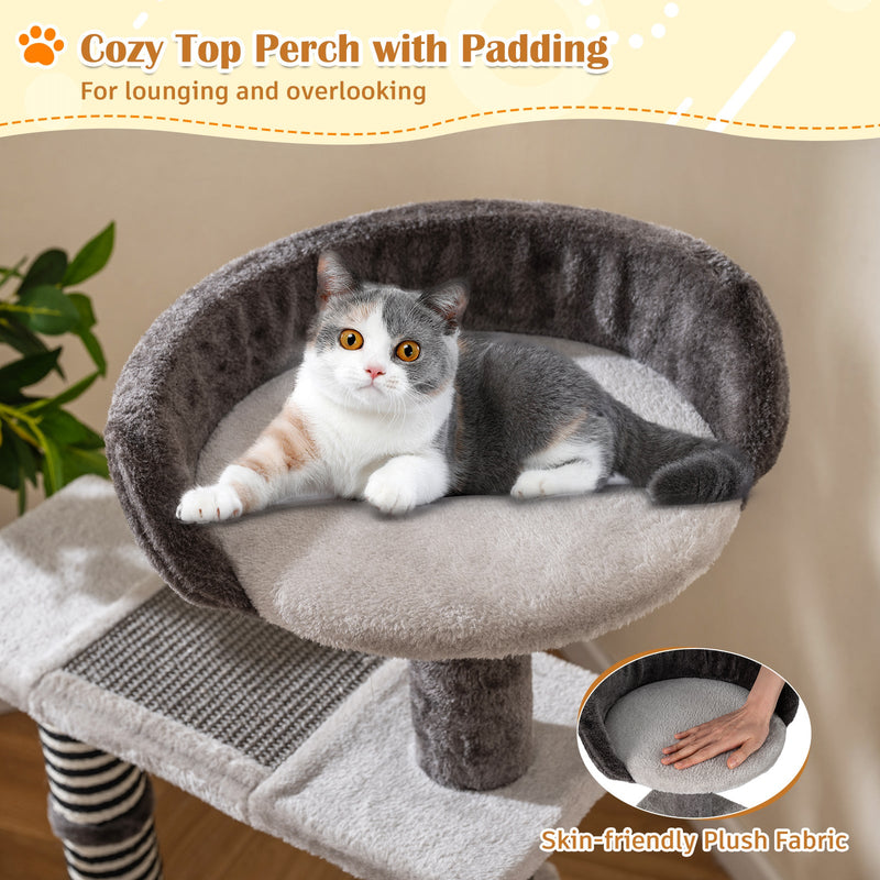 93 cm Cat Tree with Sisal & Jute Scratching Posts