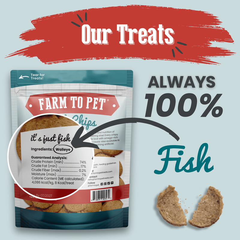 Fish Chips for Dogs | Wild-Caught Fish Dog Treats