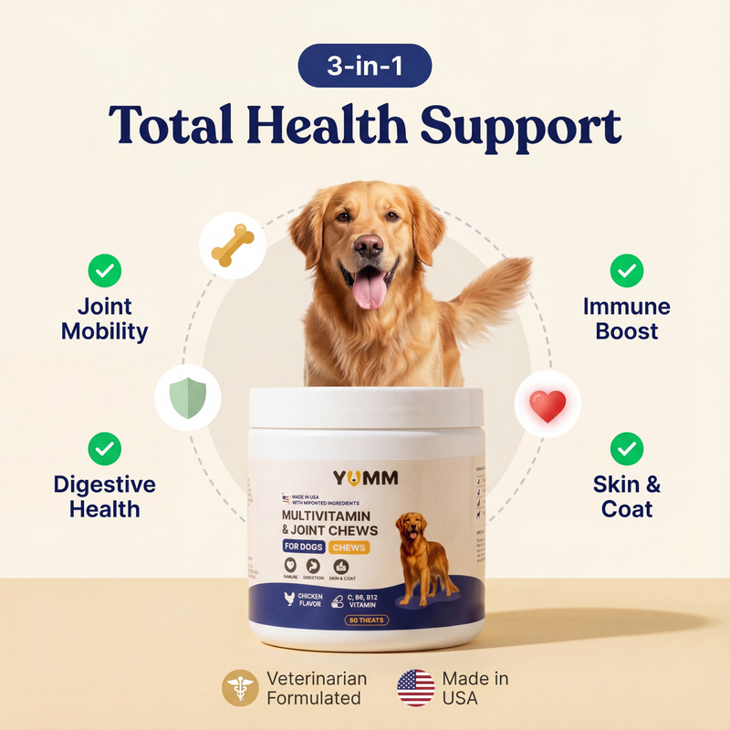 Dog Joint & Multivitamin Chews β Glucosamine, MSM + Daily Vitamins (90 Soft Chews)