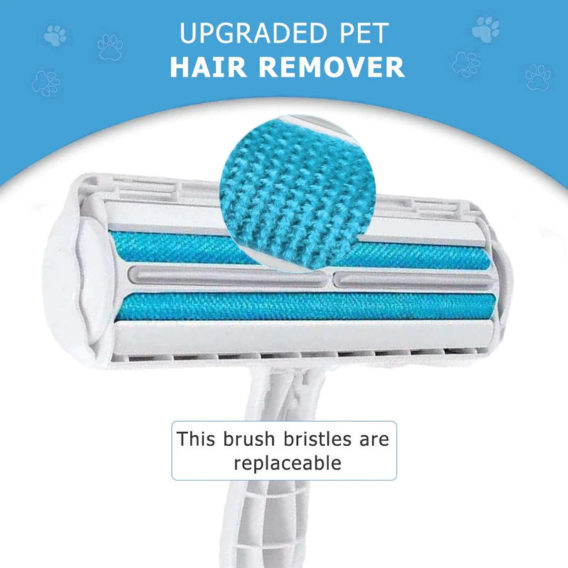 Pet Hair Roller Remover Lint Brush 2-Way Dog Cat Comb Tool Fur Brush for Sofa Furniture