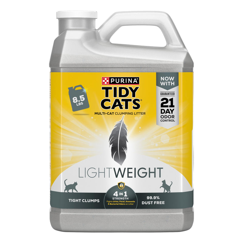 Purina Tidy Cats LightWeight 4-in-1 Clumping Litter, 2 × 8.5 lb