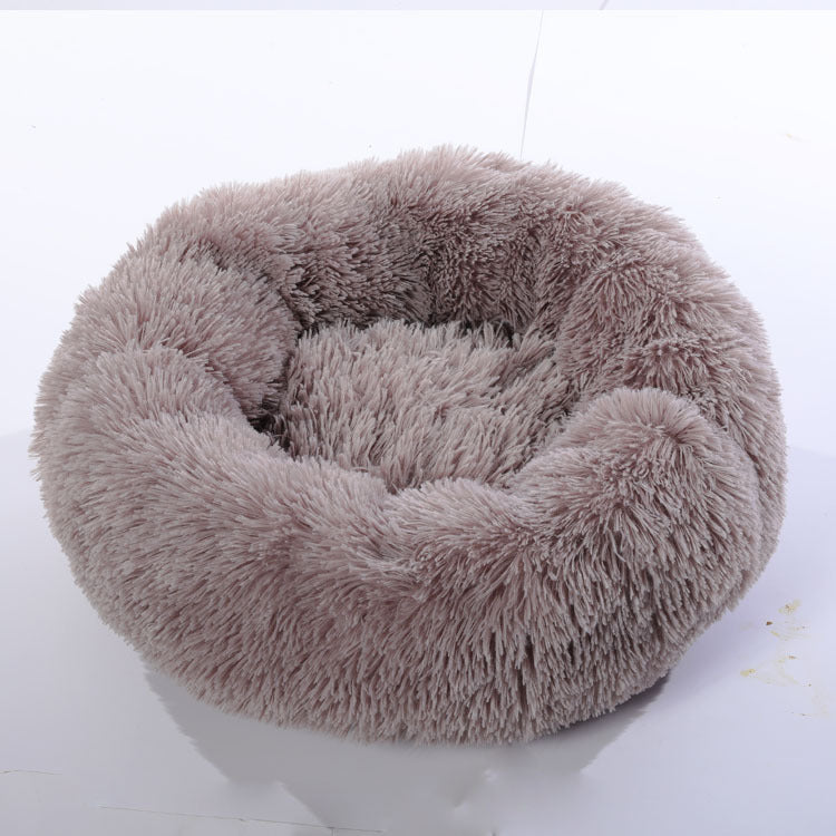 Plush pet bed