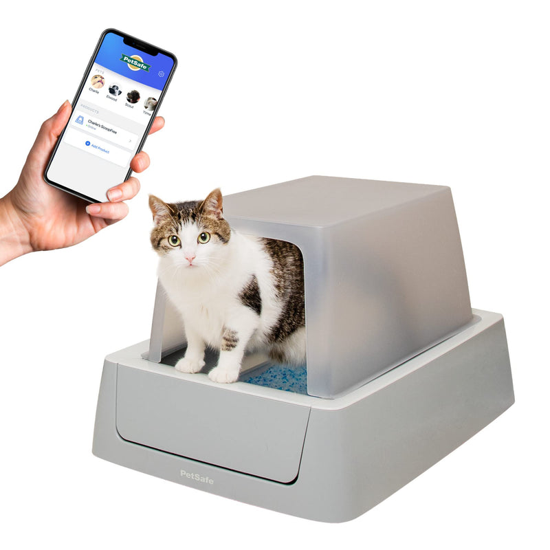 PetSafe ScoopFree Crystal Smart Self-Cleaning Litter Box with Wi-Fi & Hood