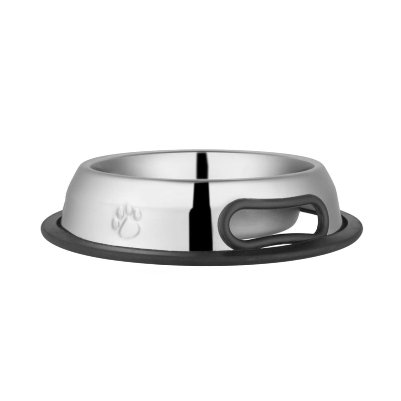 Jeffers Embossed No-Tip Stainless Steel Pet Bowl