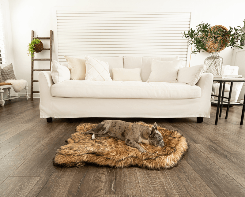 PupRug by Paw.com® Faux Fur Orthopedic Dog Bed - Curve Sable Tan