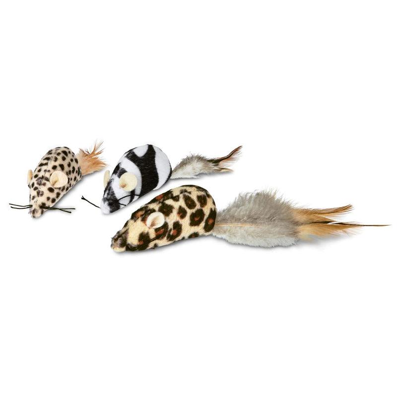 Safari Mice Cat Toys with Catnip Pack of 3
