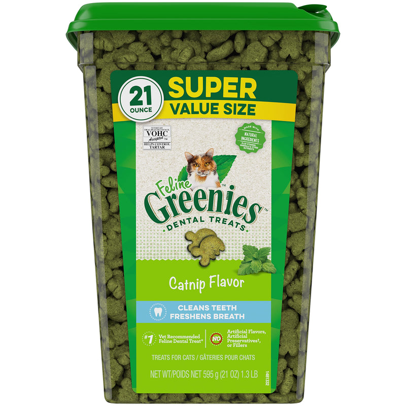 Greenies Catnip Dental Cat Treats, 21 oz
