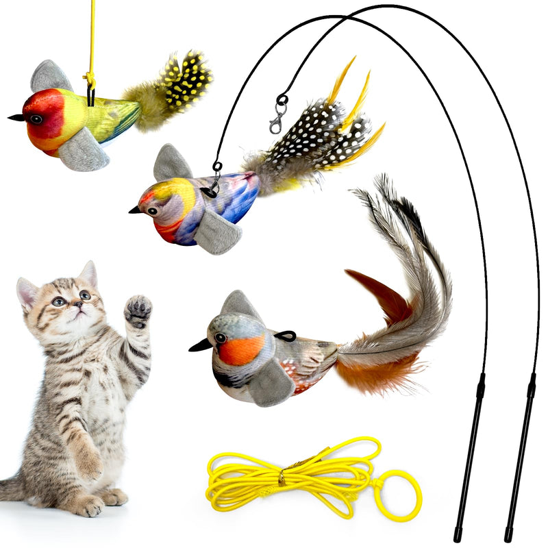 ChirpyBirds Cat Teaser Toy Set