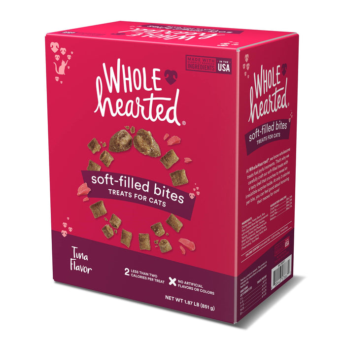 WholeHearted Tuna Flavor Soft-Filled Bites Cat Treats 30 oz.