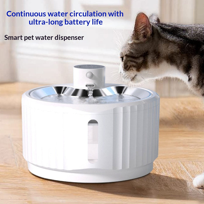 Sensor-Activated Stainless Steel Pet Water Fountain