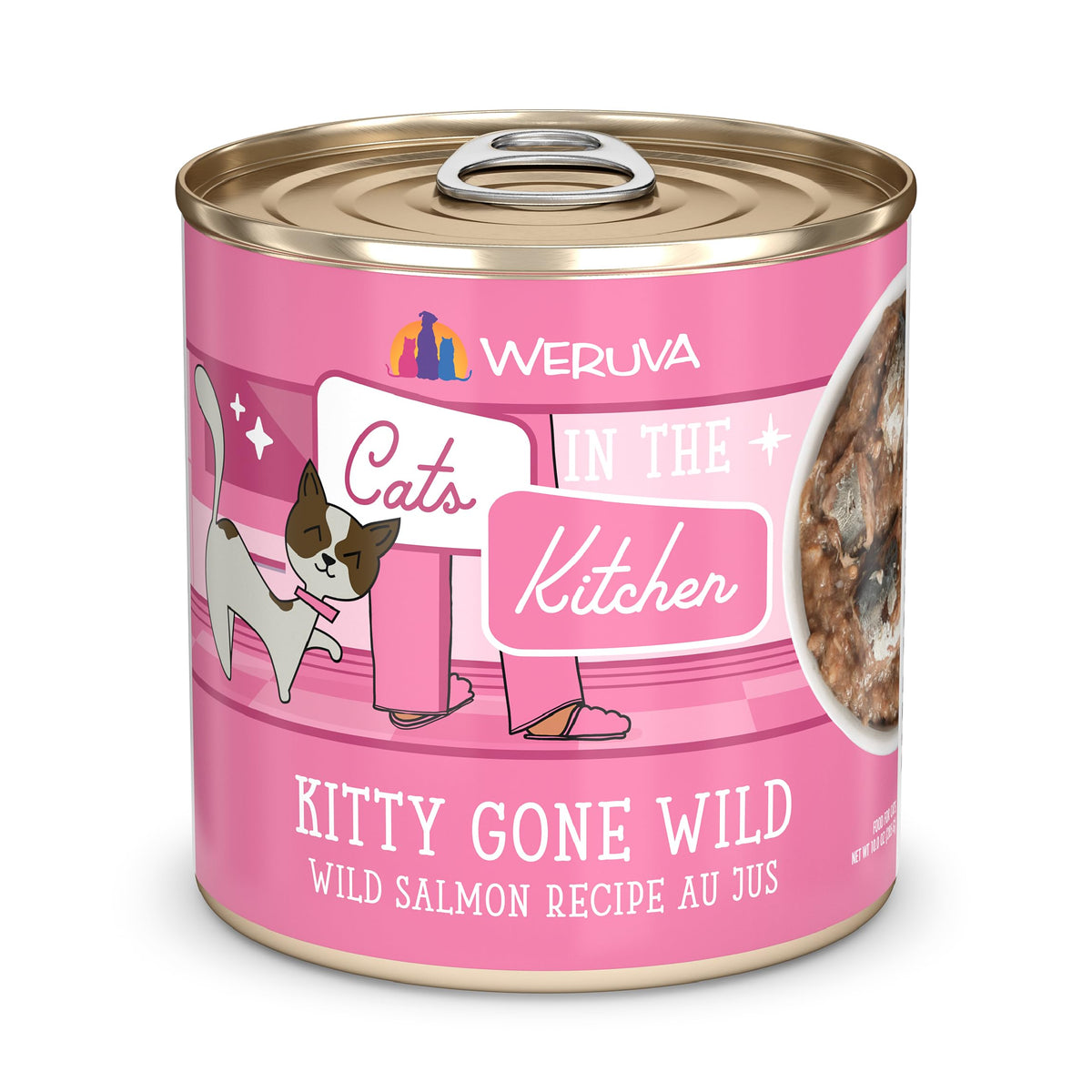 Weruva Cats in The Kitchen Kitty Gone Wild Wet Cat Food 10oz Can (Pack of 12)
