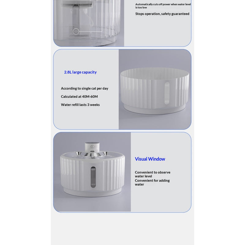 Sensor-Activated Stainless Steel Pet Water Fountain