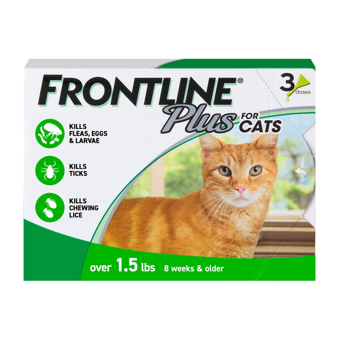 Frontline Plus for Cats Over 1.5 lb, 3 Treatments