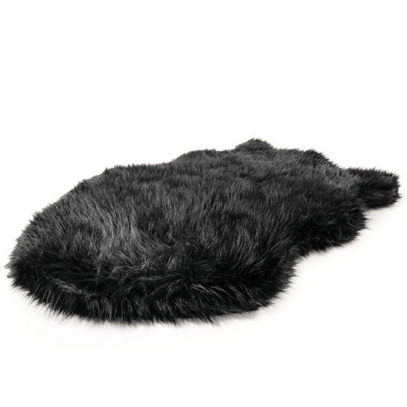 PupRug by Paw.com®  Faux Fur Orthopedic Dog Bed - Curve Midnight Black