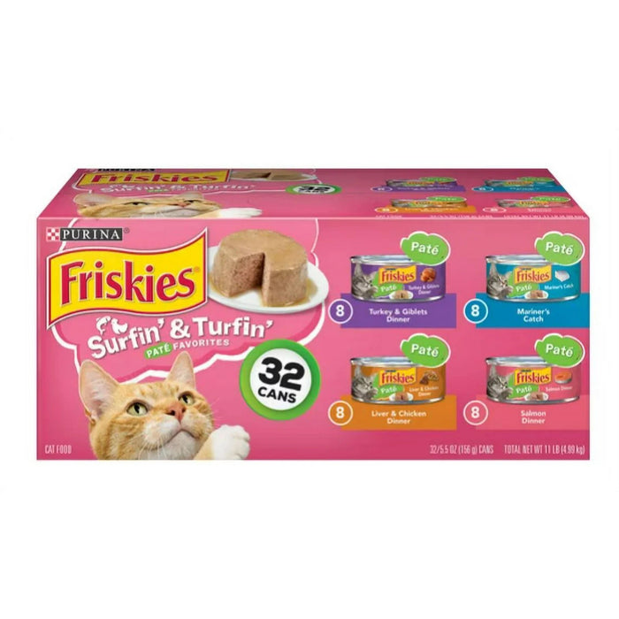 Friskies Pate Surf & Turf Variety 5.5oz 32ct