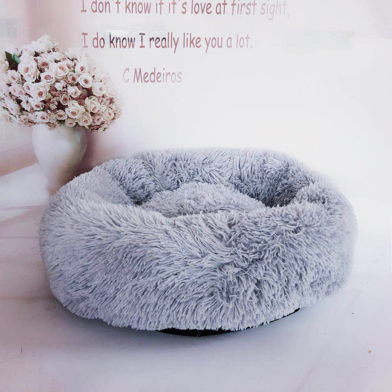 Plush pet bed