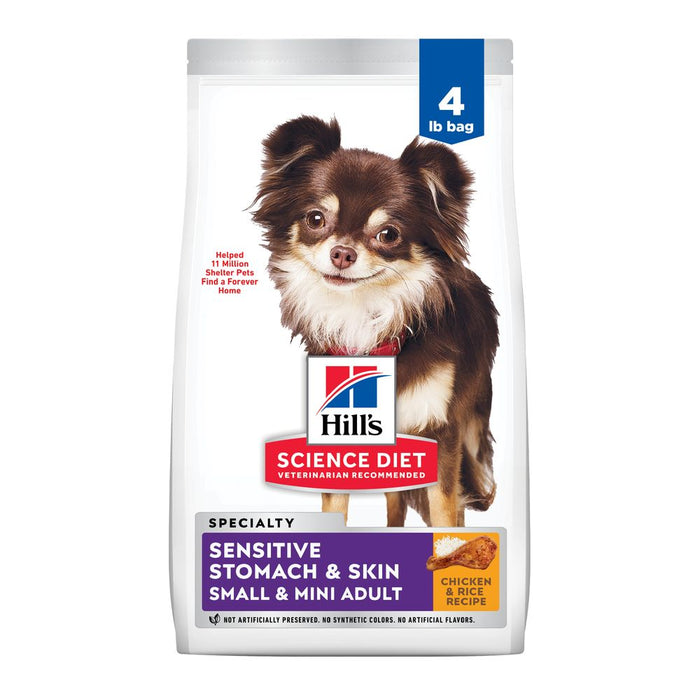 Hill's Science Diet Adult Sensitive Stomach & Skin Small & Mini Chicken Recipe Dry Dog Food Bag