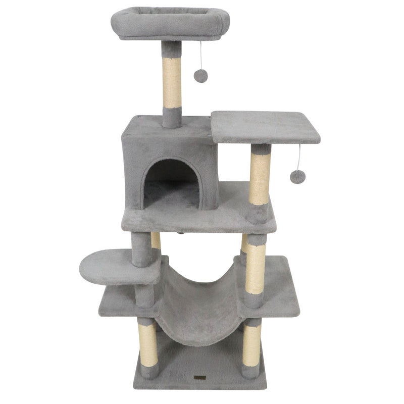 58-Inch Multi-Level Plush Cat Tree
