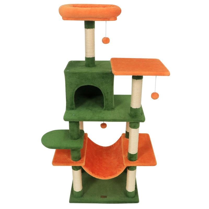 58-Inch Multi-Level Plush Cat Tree