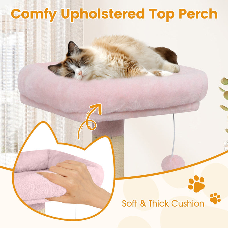 58-Inch Multi-Level Plush Cat Tree