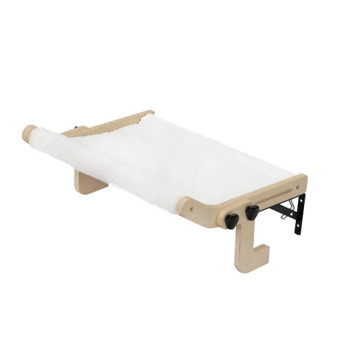 Plush Wood Cat Window Perch, No Drilling