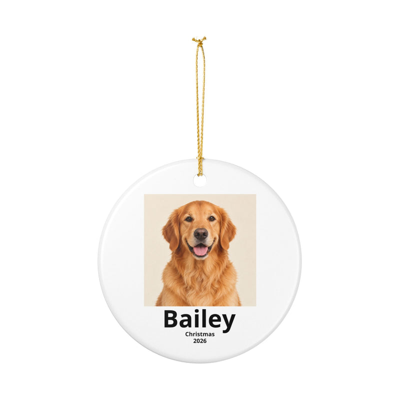 Personalized Pet Photo Ornament — Name & Keepsake Message