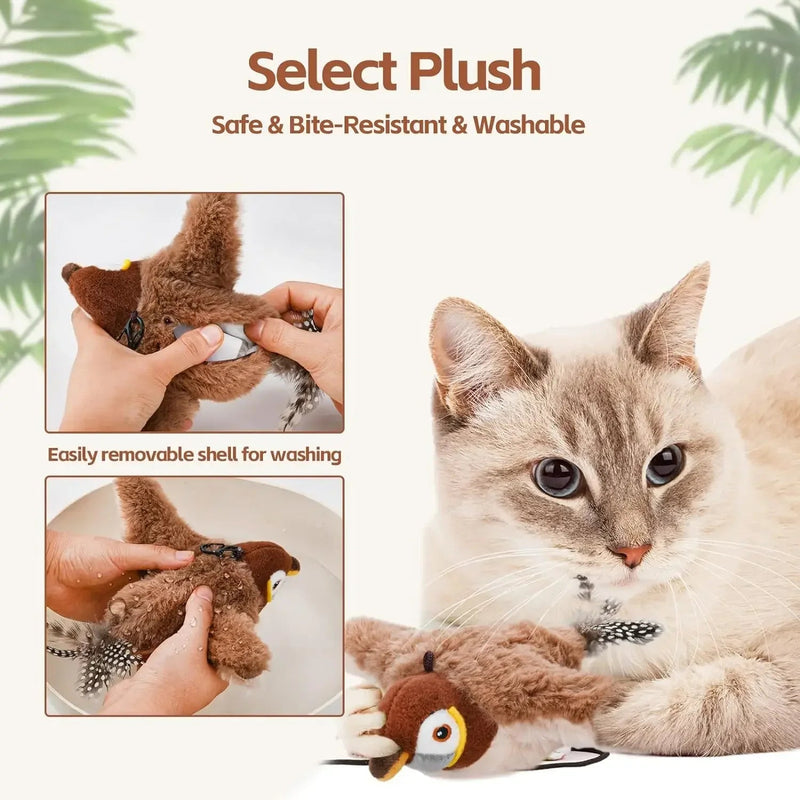 USB Rechargeable Dancing Sparrow Cat Toy