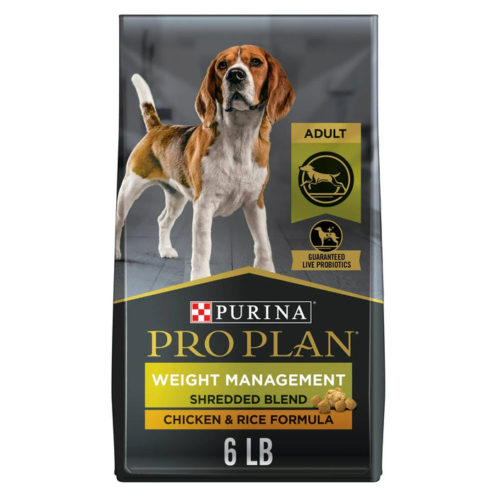 Purina Pro Plan Weight Management Shredded Blend Chicken and Rice Formula Dog Food