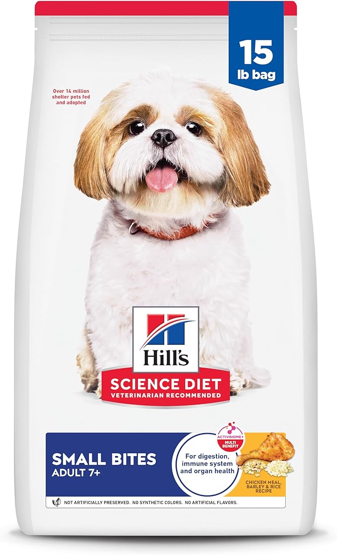 Hill's Science Diet Senior 7+ Small Bites Chicken Meal, Barley & Rice Recipe Dry Dog Food