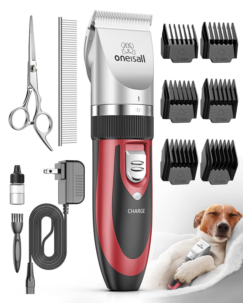 oneisall Low Noise Dog Clippers Grooming Kit for Dogs Cats Pets