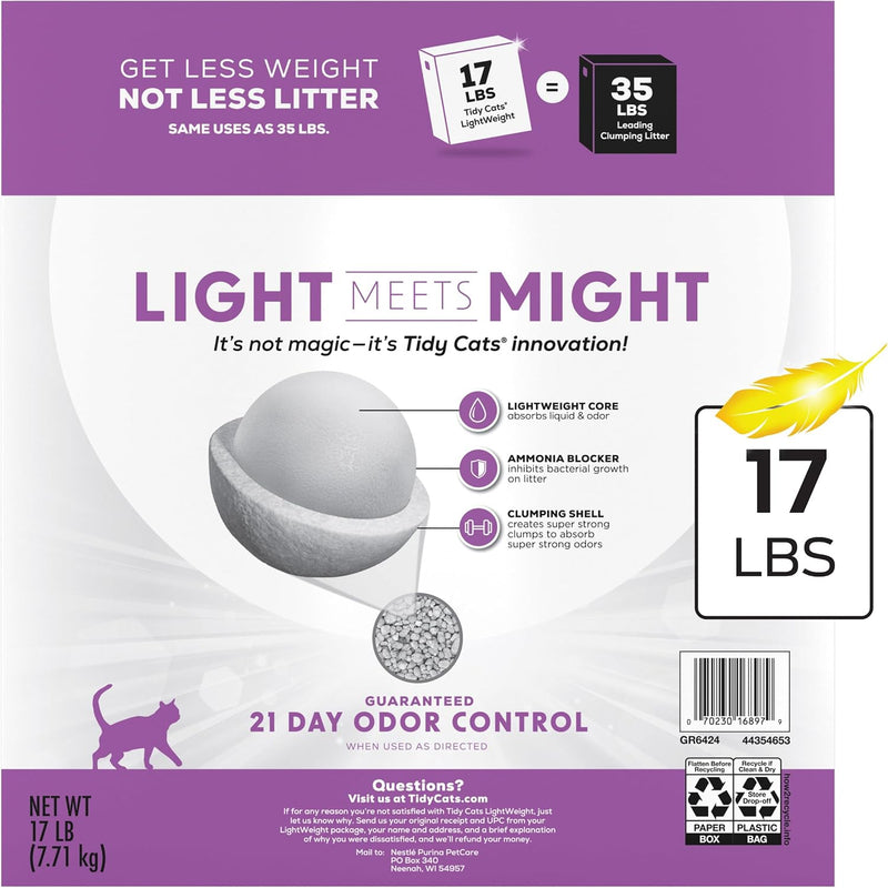Purina Tidy Cats LightWeight Glade Clean Blossoms Litter, 17 lb