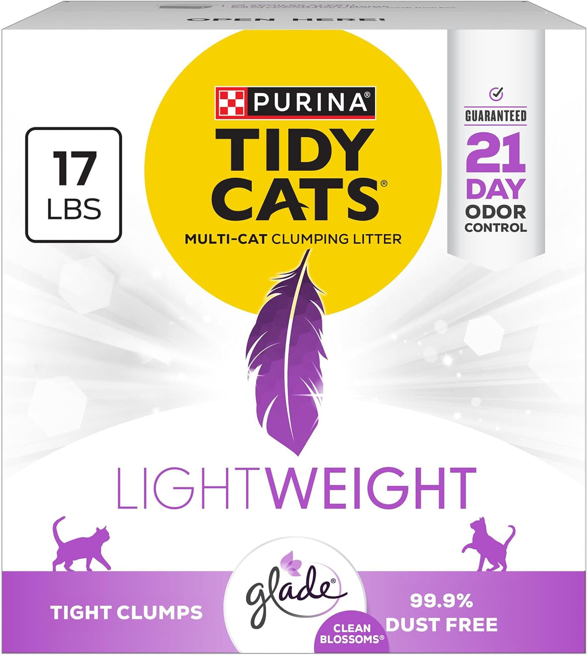 Purina Tidy Cats LightWeight Glade Clean Blossoms Litter, 17 lb