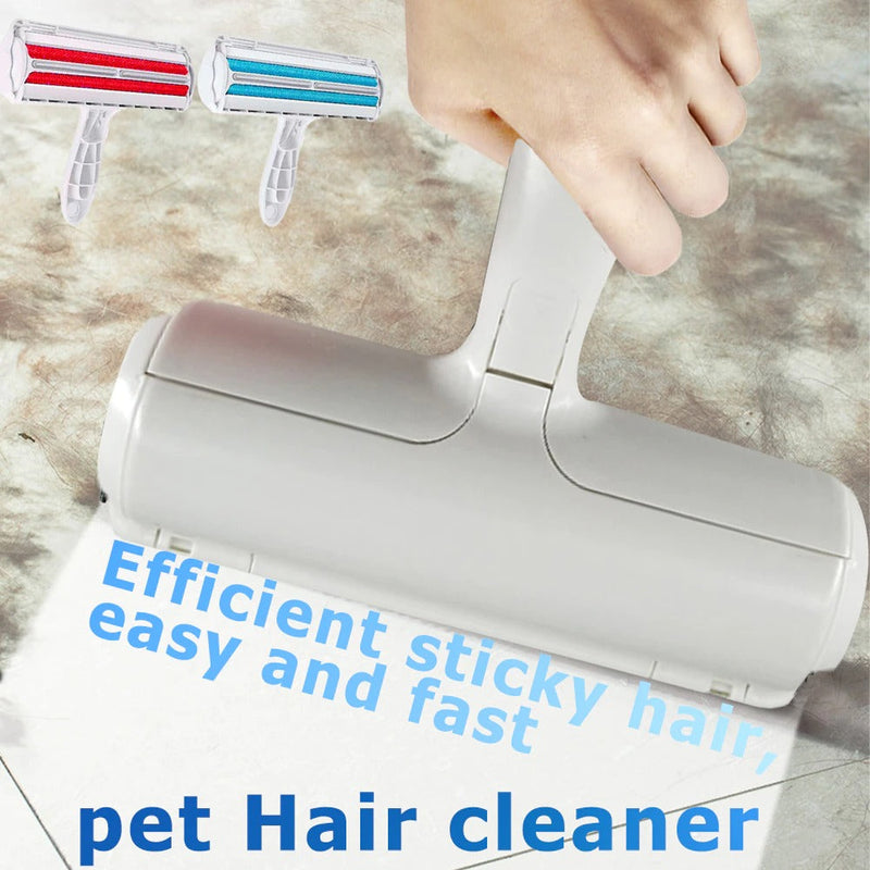 Pet Hair Roller Remover Lint Brush 2-Way Dog Cat Comb Tool Fur Brush for Sofa Furniture