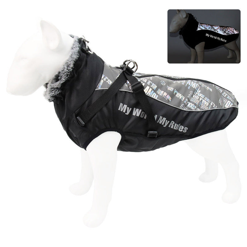 New Large Pet Warm Reflective Dog Thickened Coat Vest Jacket