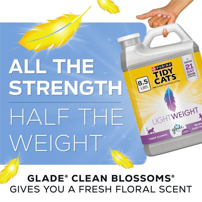 Purina Tidy Cats LightWeight Glade Clean Blossoms Litter, 17 lb