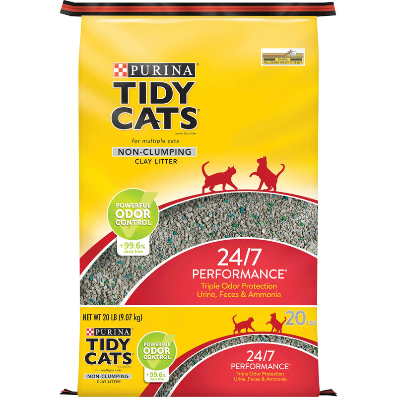Purina Tidy Cats 24/7 Performance Non-Clumping Litter, 20 lb