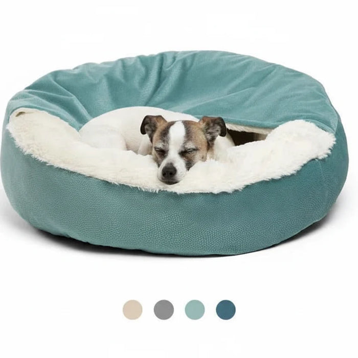 Benepaw Orthopedic Hooded Dog & Cat Cuddler Bed