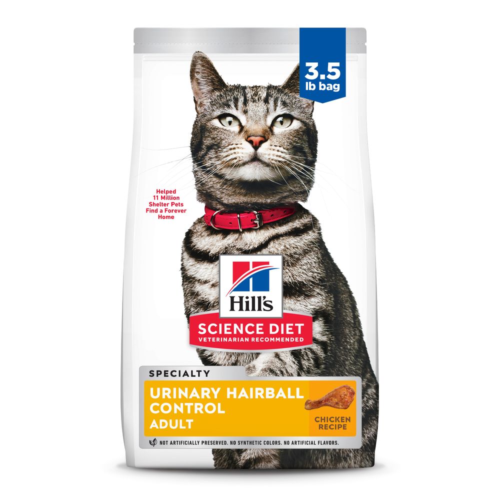 Hill's Science Diet Adult Urinary & Hairball Control Chicken Recipe Dry Cat Food