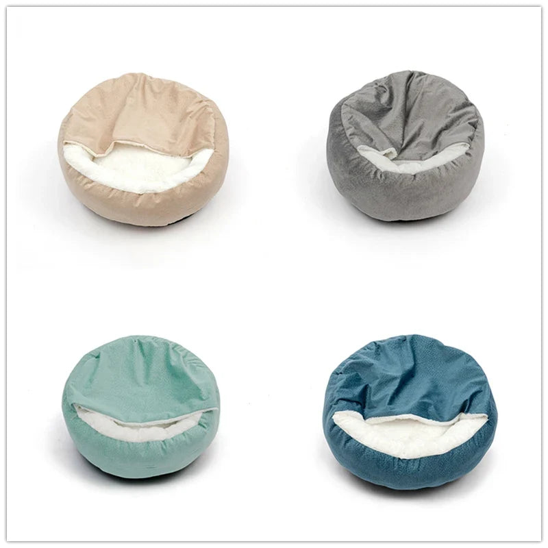 Benepaw Orthopedic Hooded Dog & Cat Cuddler Bed