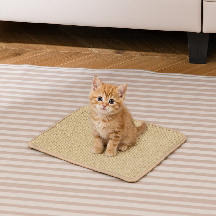 Natural Sisal Cat Scratcher Mats, 16 × 12 inches, 12 Pack